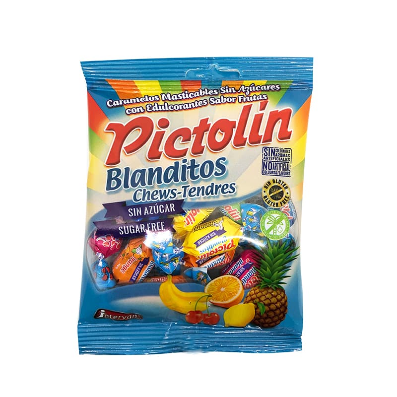 Pictolinová mäkká karamelka blanditos ovocná bez cukru 65 g