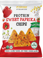 Popcrop pyramids bezlepkové proteínové chipsy s chuťou sladkej papriky 60 g