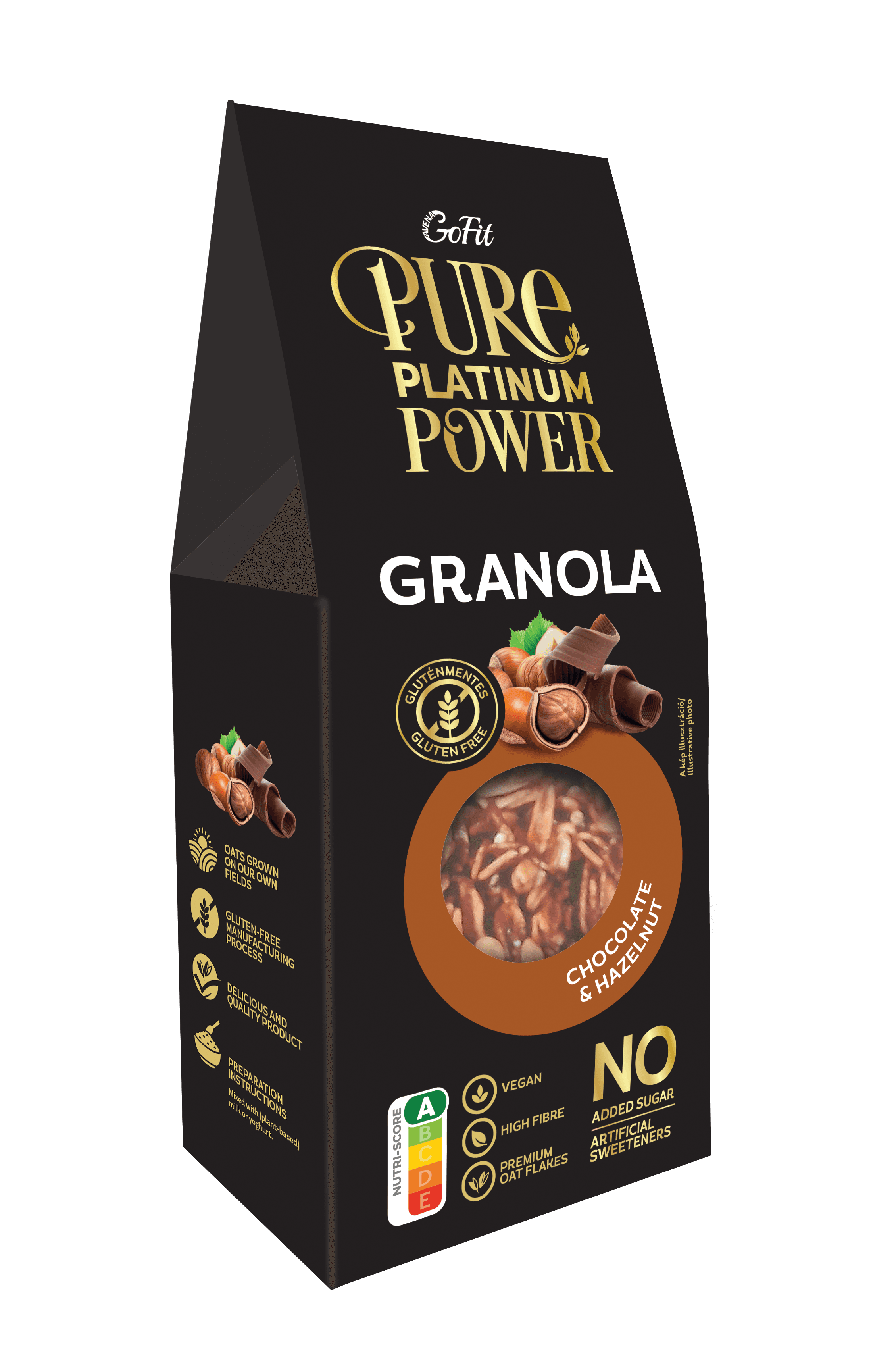 Pure Platinum Power granola bezlepková čokoládovo-oriešková 225 g