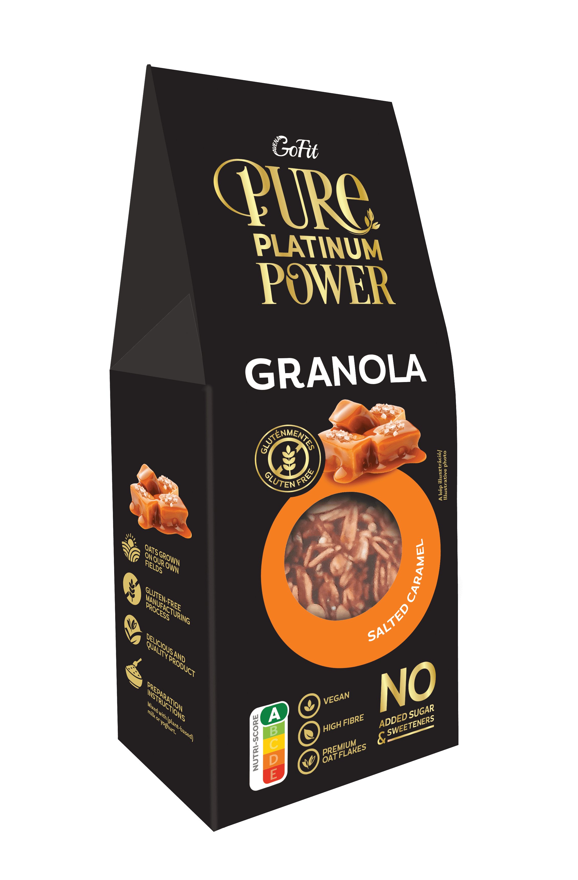 Pure Platinum Power granola bezlepková so slaným karamelom 225 g