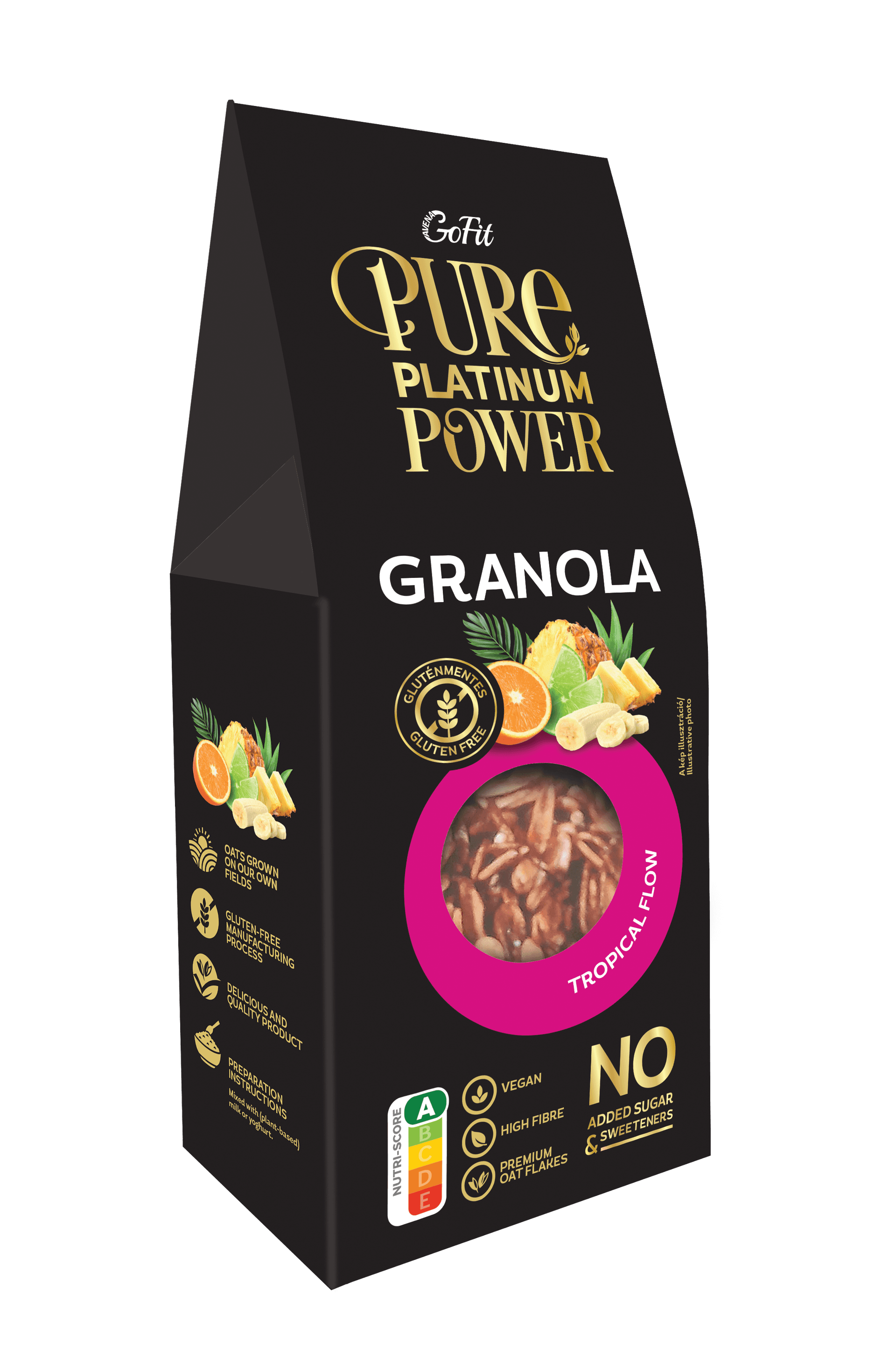 Pure Platinum Power granola bezlepková tropická 225 g