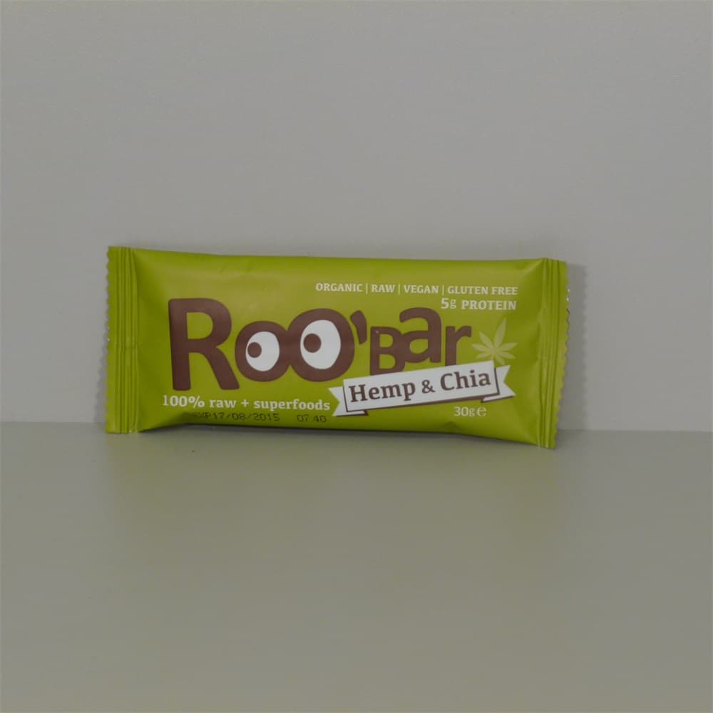 Roobar datlová tyčinka s konopným proteínom a chia semienkami 30 g