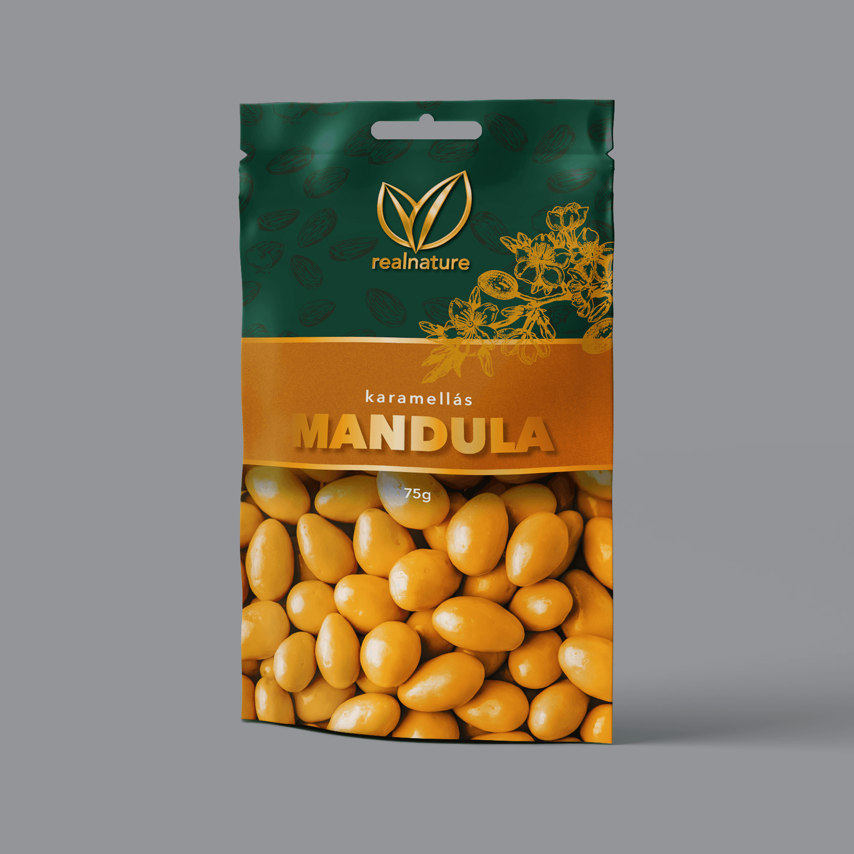 Real Nature karamelizované mandle 75 g