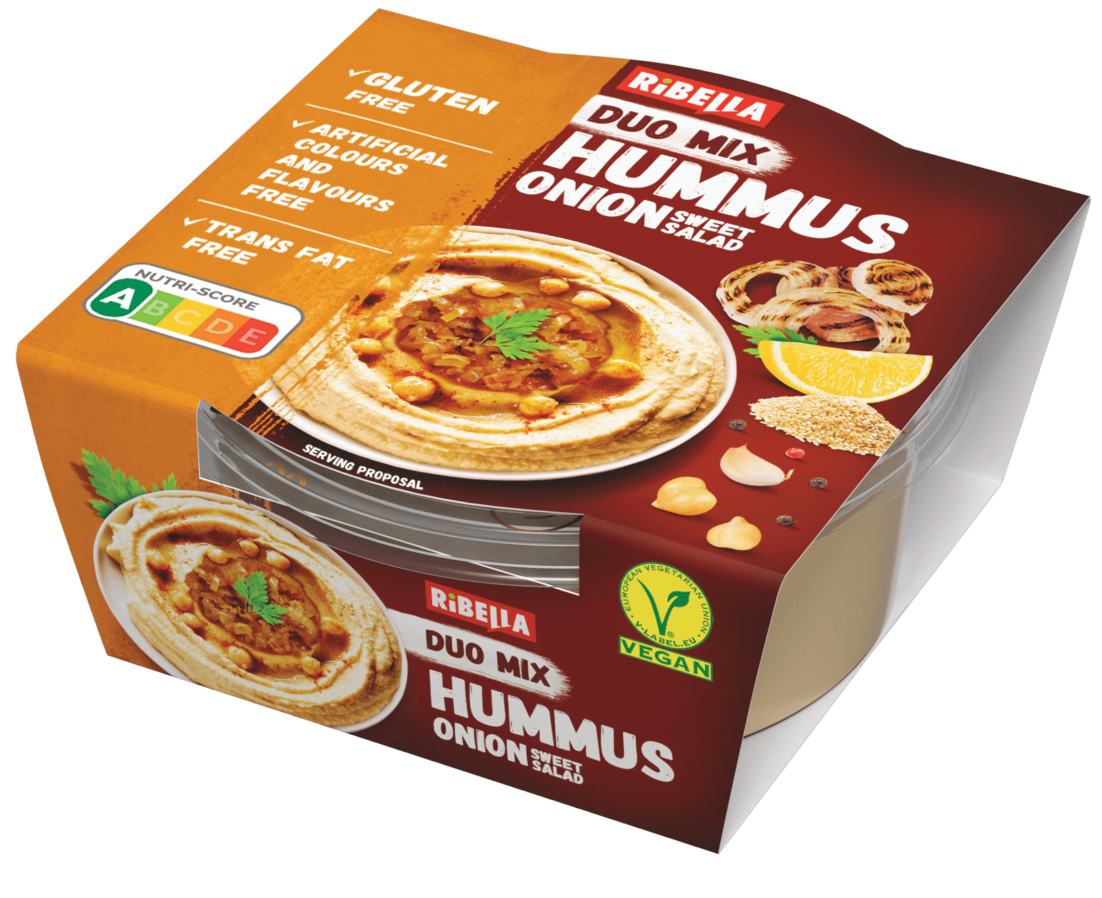 Ribella hummus nátierateľný krém z cíceru s karamelizovanou cibuľou 200 g