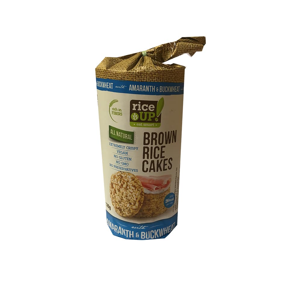 RiceUp! Eat Smart celozrnné pufované ryžové chlebíčky s pohánkou a amarantom 120 g