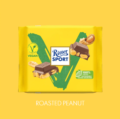 Ritter Sport vegán pražené arašidové čokolády 100 g
