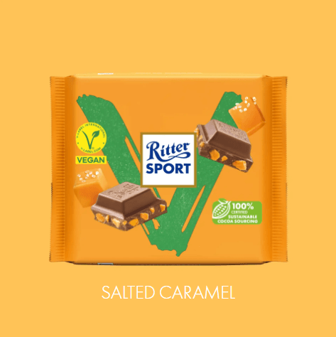 Ritter Sport vegán pražené soľou karamelová čokoláda 100 g
