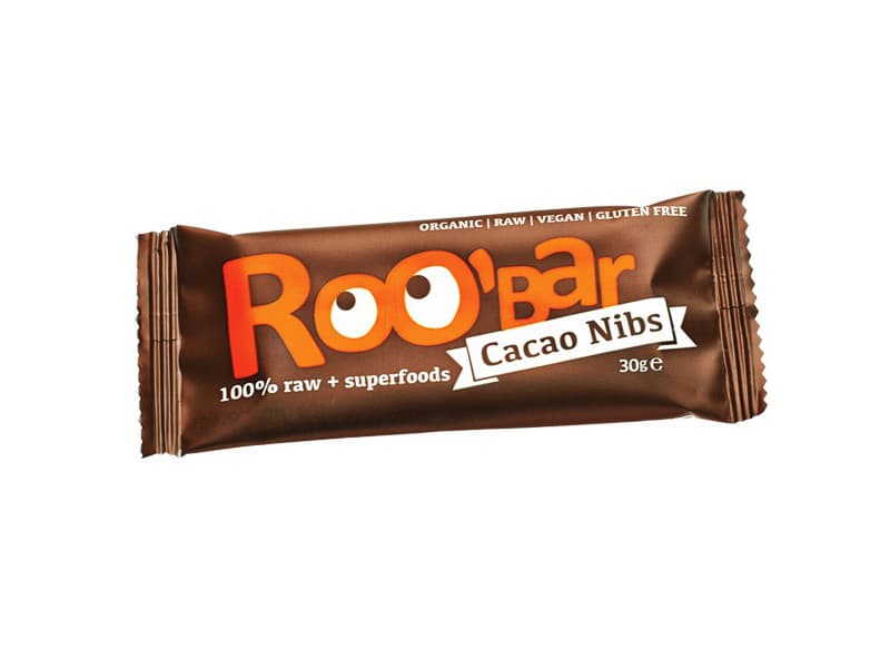 Roo'bar raw tyčinka s kakaovými bôbmi a mandľami 30 g