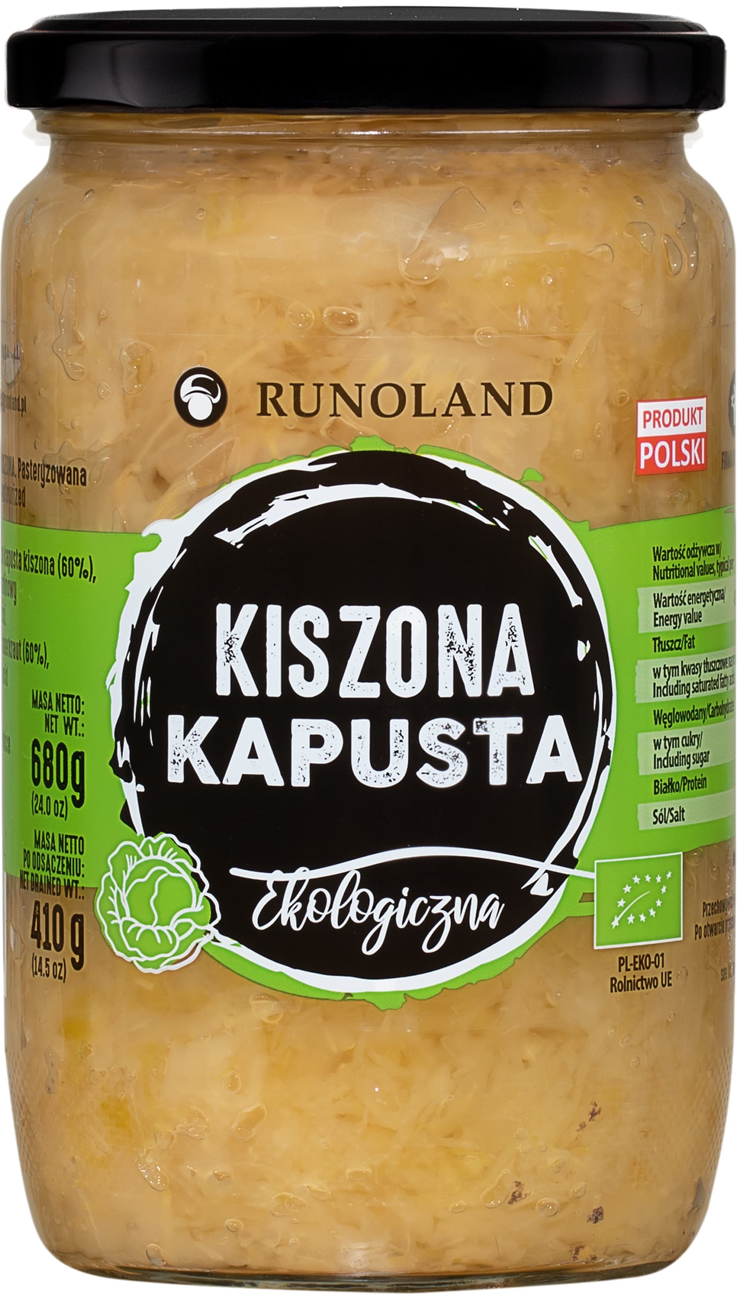 Runoland bio kyslá kapusta 700g