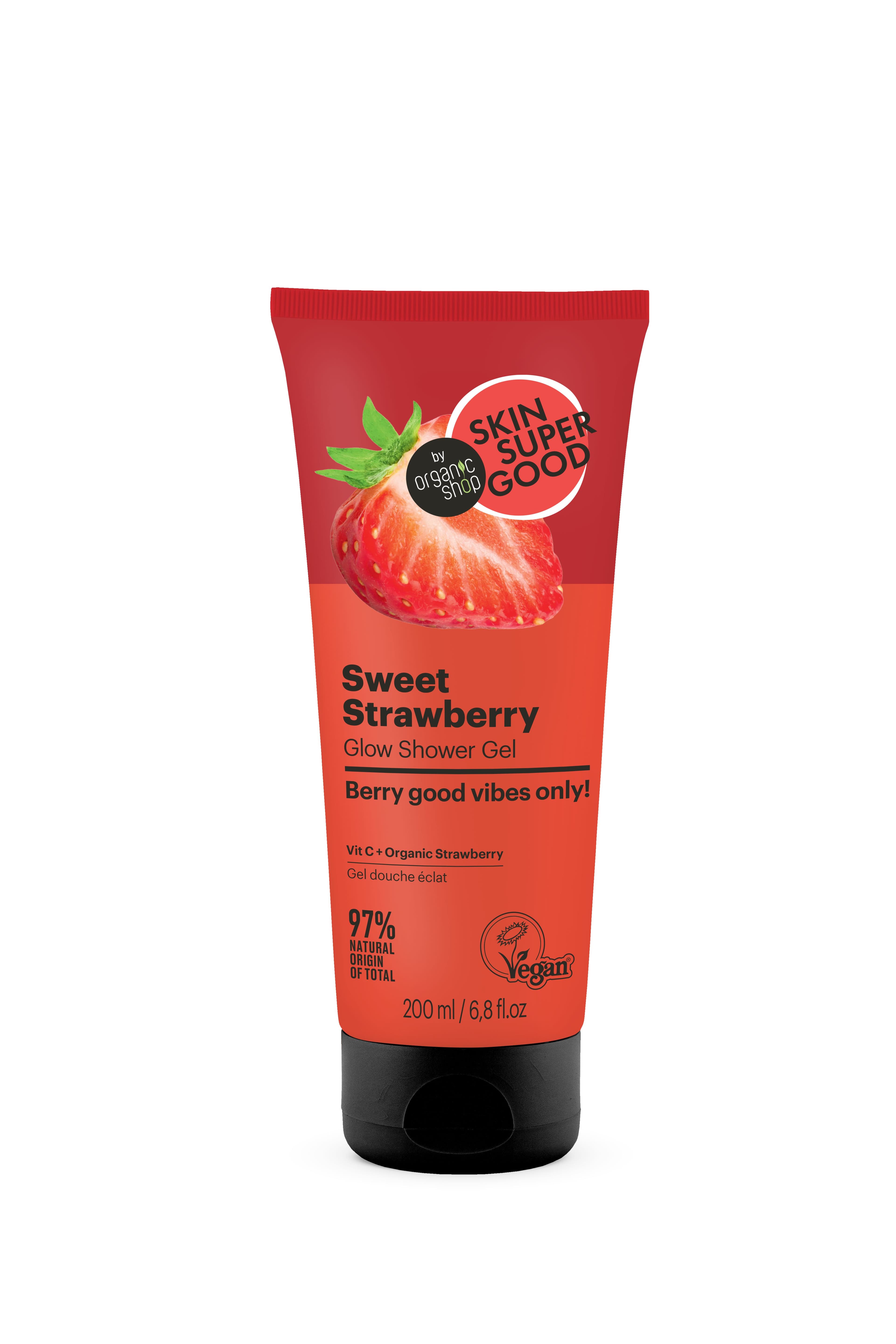 Skin Super Good “sweet strawberry” rozjasňujúci sprchový gél 200 ml