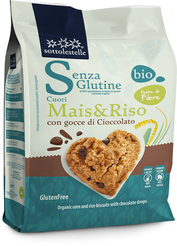 Sottolestelle bio kukuricovo-ryžové sušienky s čokoládovými kúskami 250 g