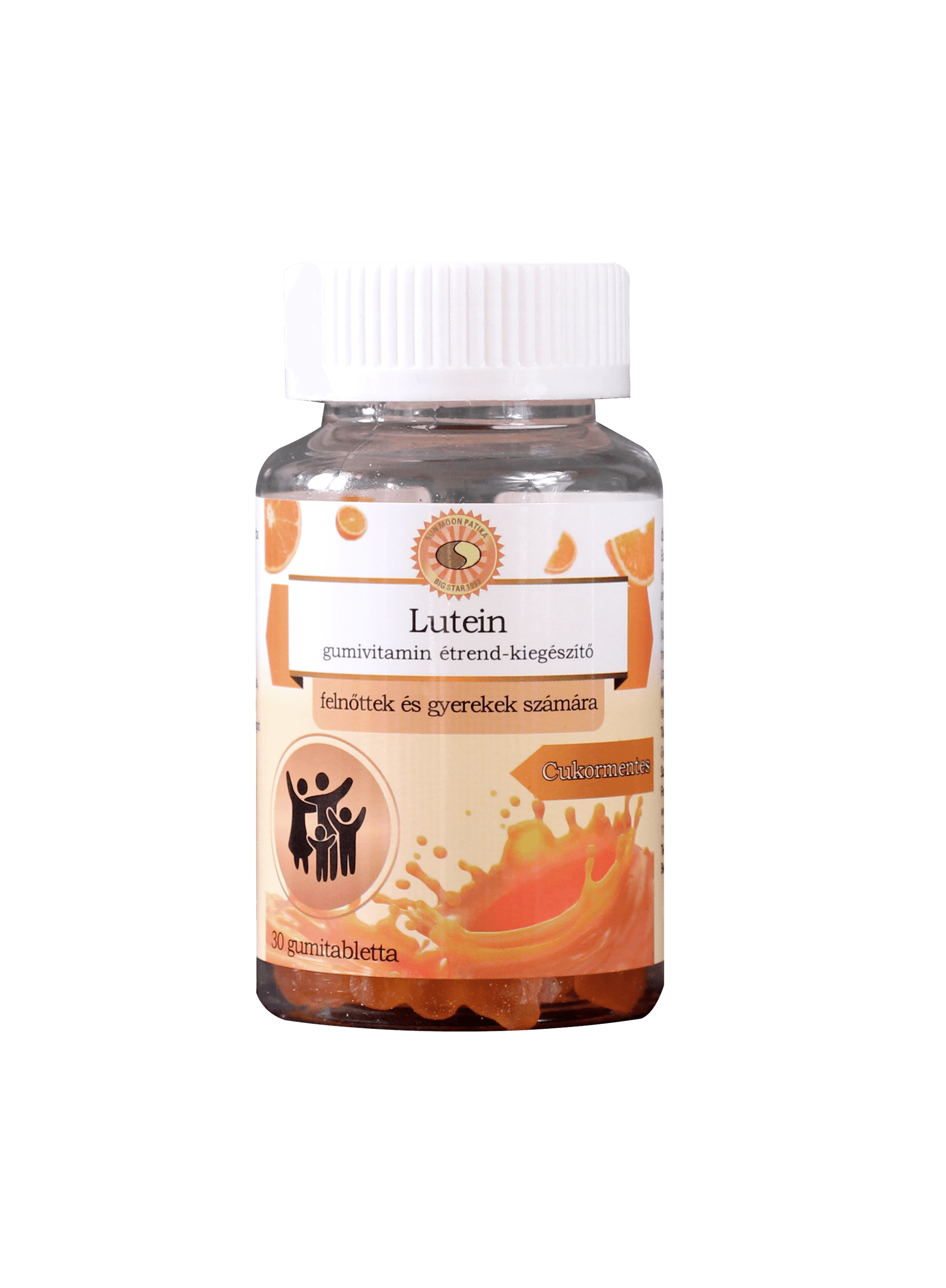 Big Star Luteínové gumové vitamíny na zrak s pomarančovou príchuťou 30 ks - 97624