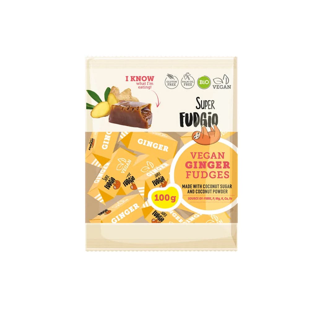 Super fudgio bio vegánske karamelové zázvory 100 g