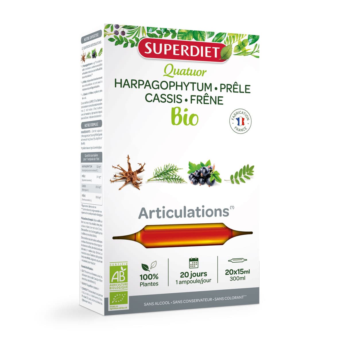 Superdiet harpagophytum na podporu kĺbov ampulka 20x15ml 300 ml