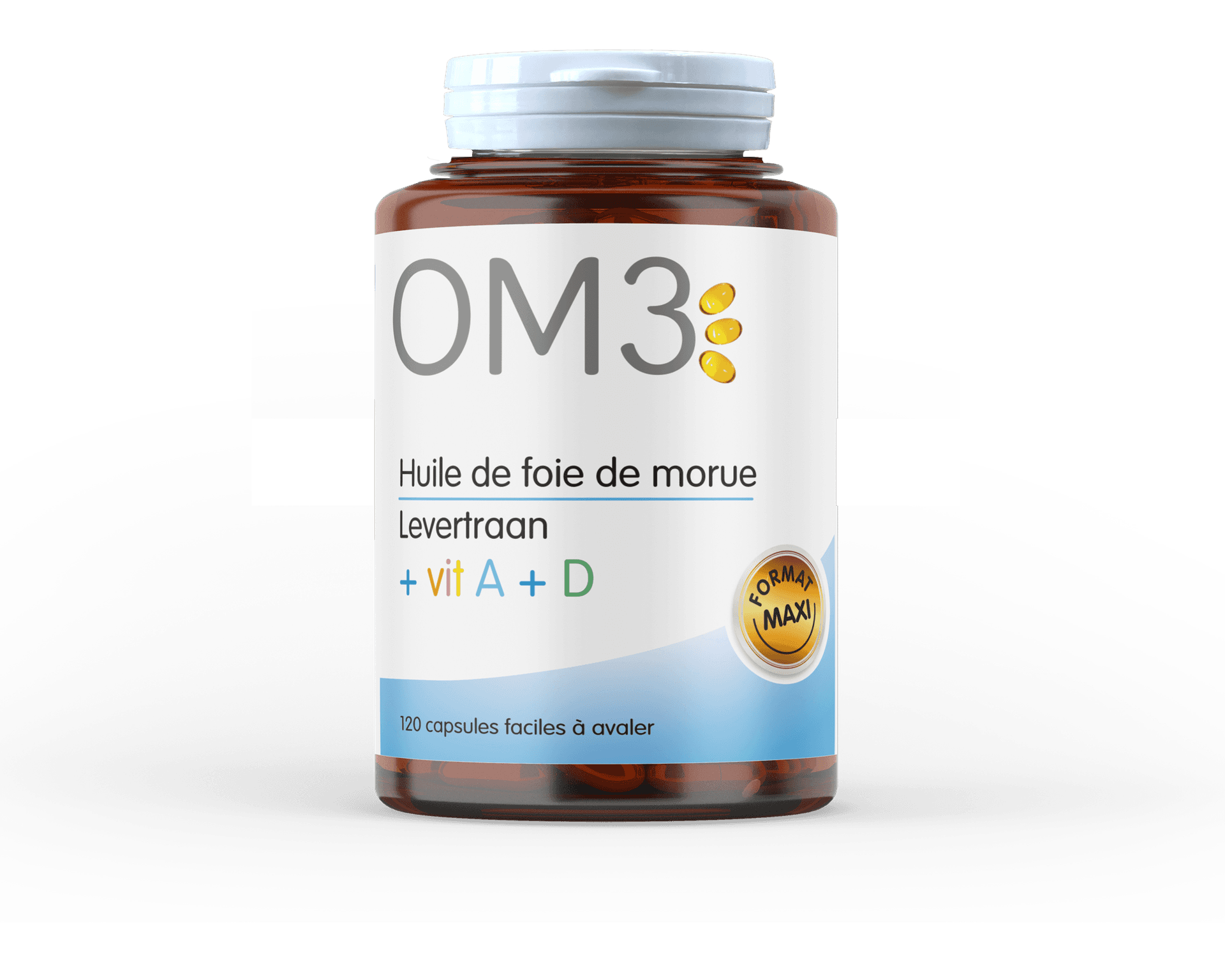 Superdiet om3 omega3 rybí tuk olej a+d vitamínom na podporu imunitného systému a zraku mäkké želatínové kapsuly 120 ks