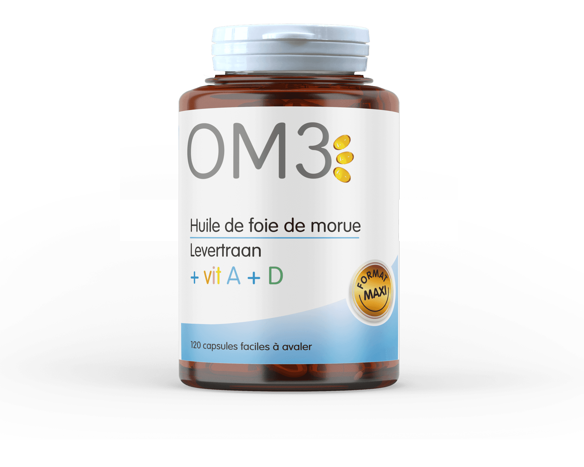 Superdiet om3 omega3 rybí tuk olej a+d vitamínom na podporu imunitného systému a zraku mäkké želatínové kapsuly 120 ks
