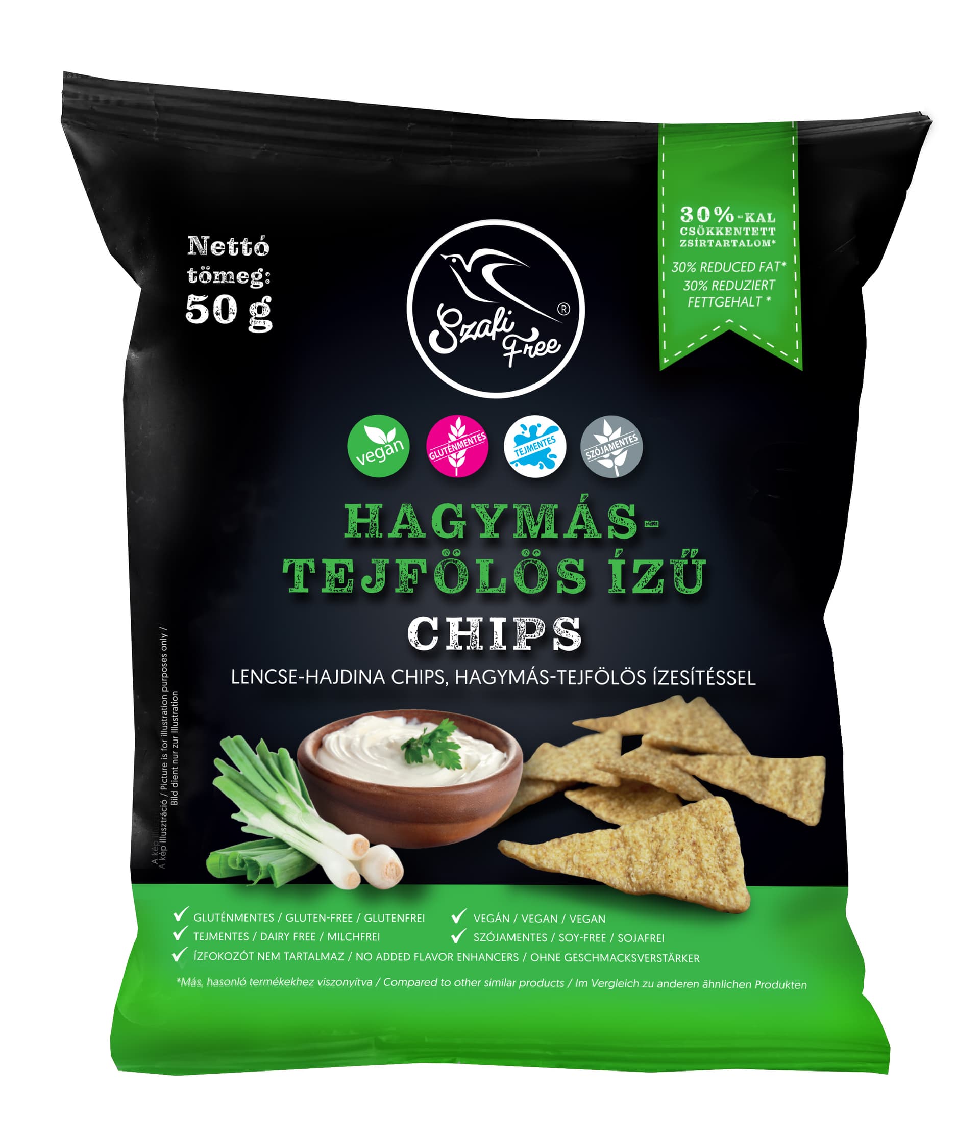 Szafi Free bezlepkové čipsy s cibuľovo-smotanovou príchuťou 50 g