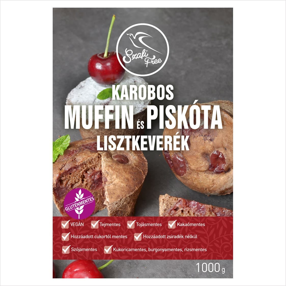 Szafi Free karobová múčna zmes na muffiny a piškóty 1000 g