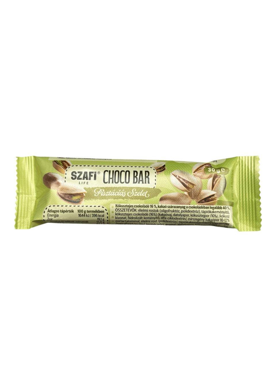 Szafi Life choco bar pistáciový plátok bez lepku 30 g