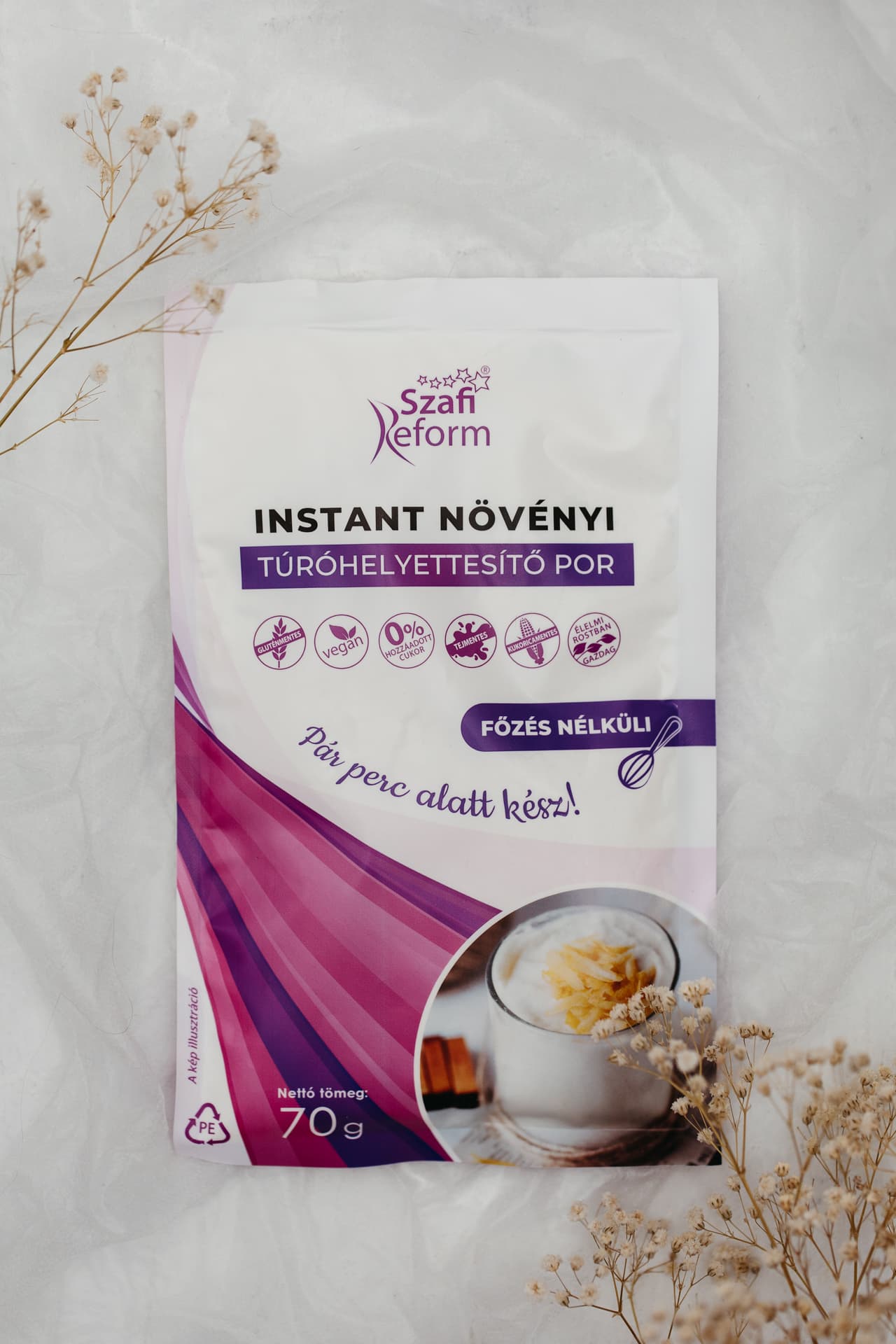 Szafi Reform instantný rastlinný tvarohový prášok 70 g