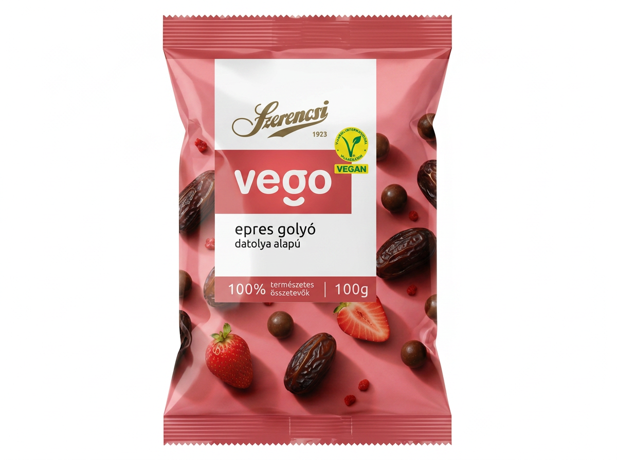 Szerencsi vegán datľové guličky s jahodami 100 g