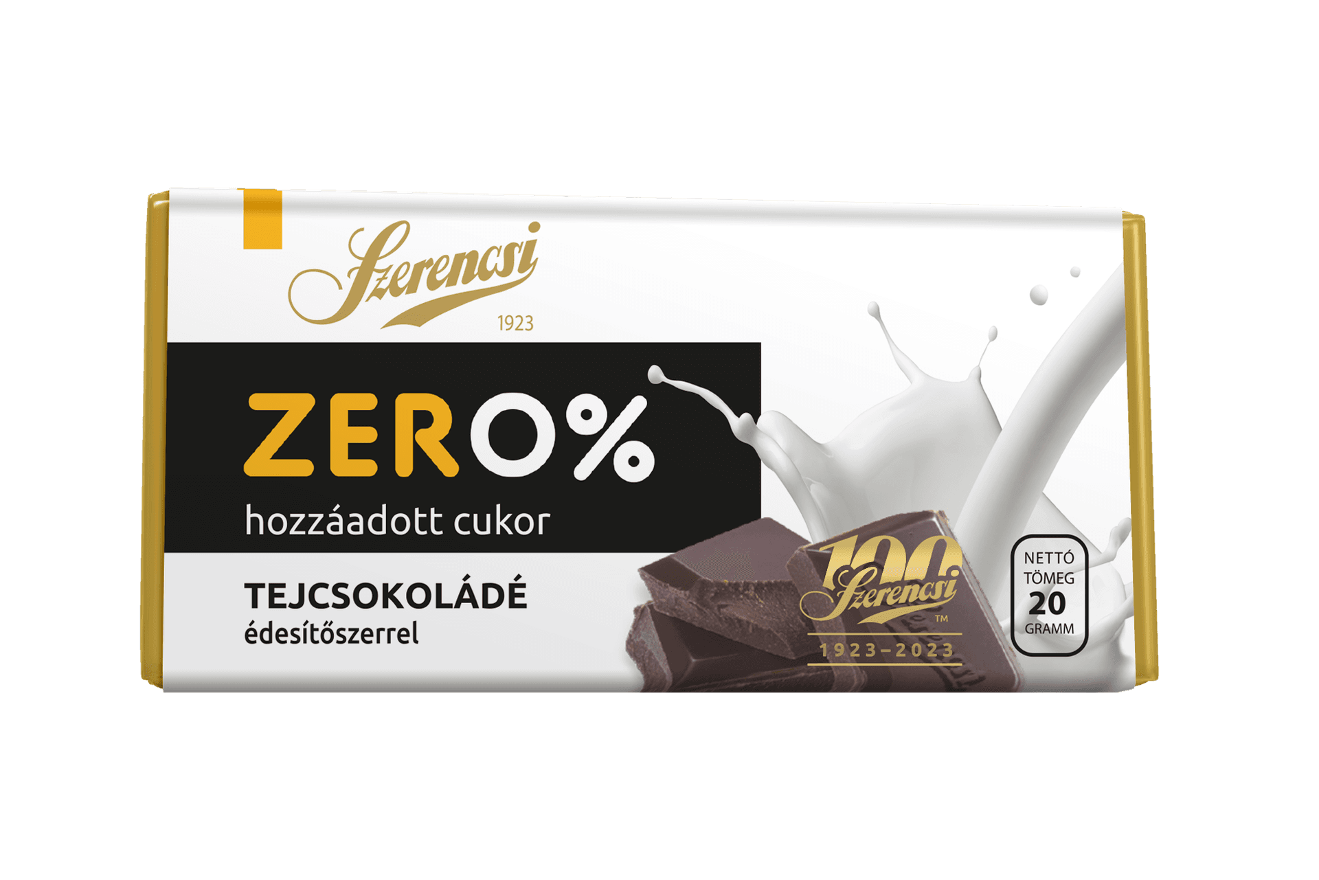 Szerencsi Zero maltitová mliečna čokoláda 20 g