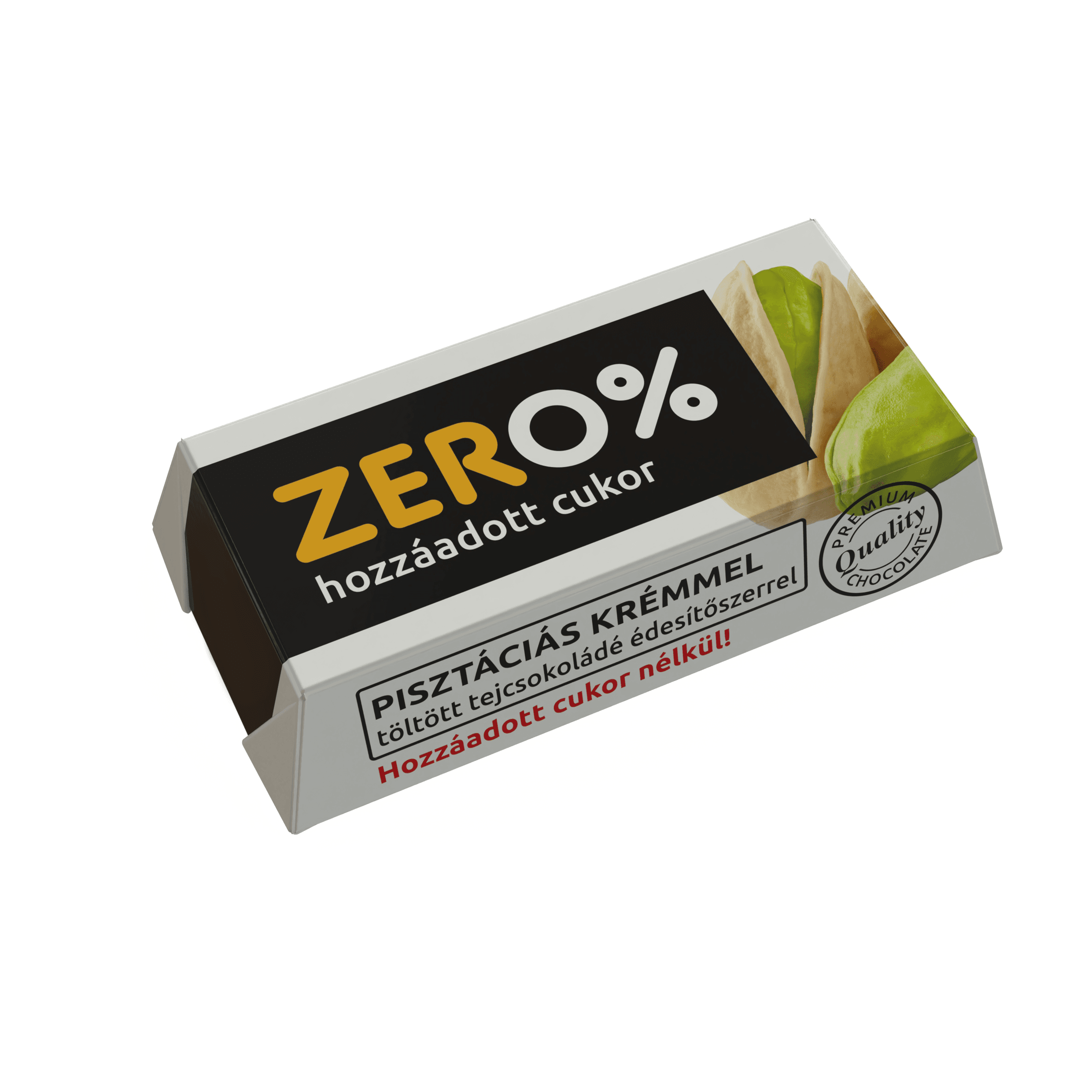 Szerencsi zero pistáciovou príchuťou plnená mliečna čokoláda so sladidlom 21 g