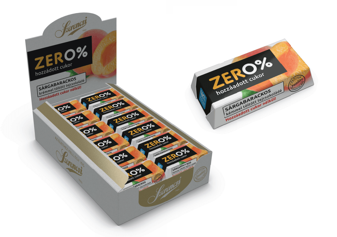 Szerencsi mliečna čokoláda s marhuľovou náplňou 21 g - 86808
