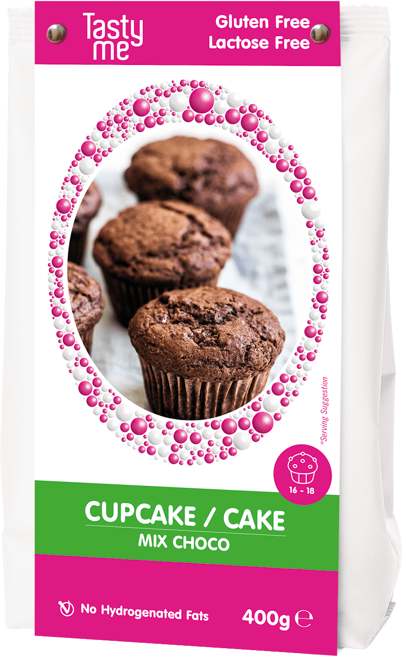 Tasty Me bezgluténový a bezlaktózový cupcake/cake mix – čokoládový 400 g