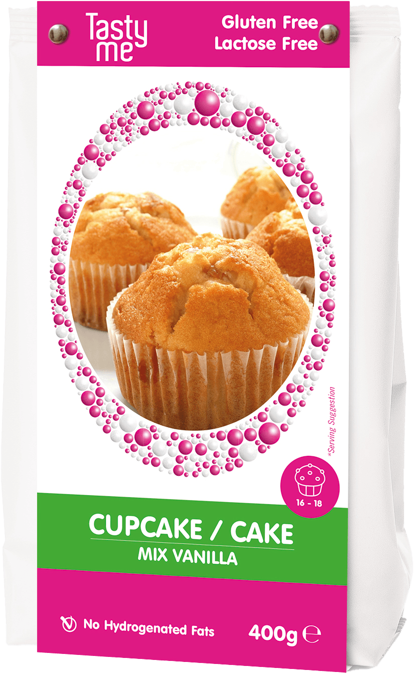 Tasty Me bezlepková a bezlaktózová cupcake/torta zmes – vanilková 400 g