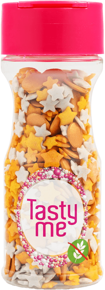 Tasty Me bezlepkový cukrový dekoračný mix zlatá-strieborná 50 g