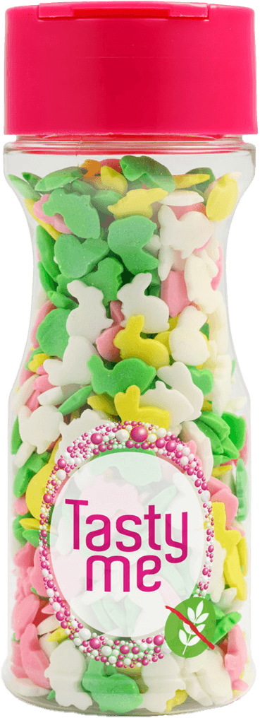 Tasty Me bezlepkový cukrový tortový dekor králik 4 farby 50 g