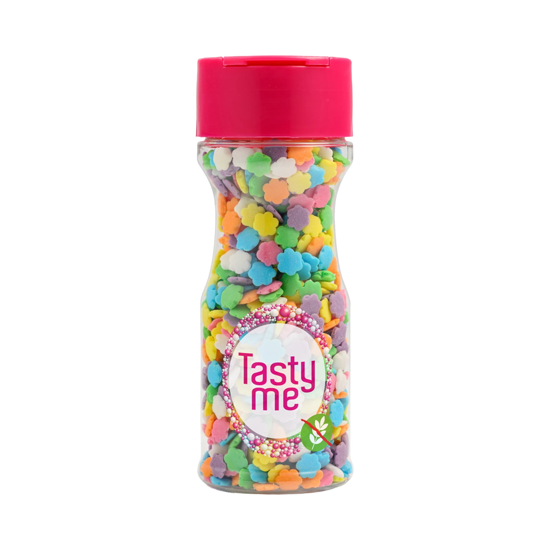 Tasty Me bezlepková cukrová tortová dekorácia kvety 8mm 55 g
