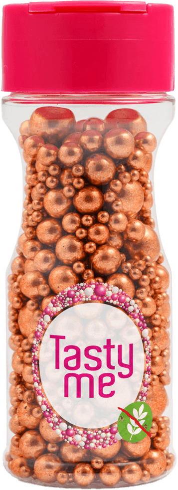 Tasty Me bezlepkové metallic pearls tortadekor mix meď 75 g