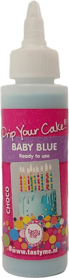 Tasty Me bezlepková tortová poleva drip (kanalizácia) bledomodrá 120 g