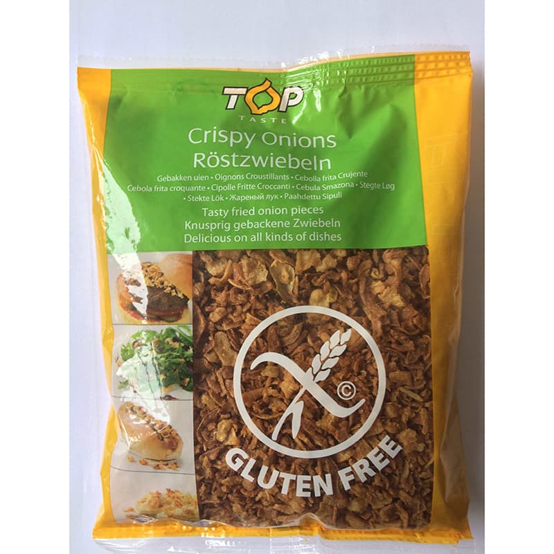 Top Taste pražená chrumkavá cibuľa v sáčku bez lepku 200 g