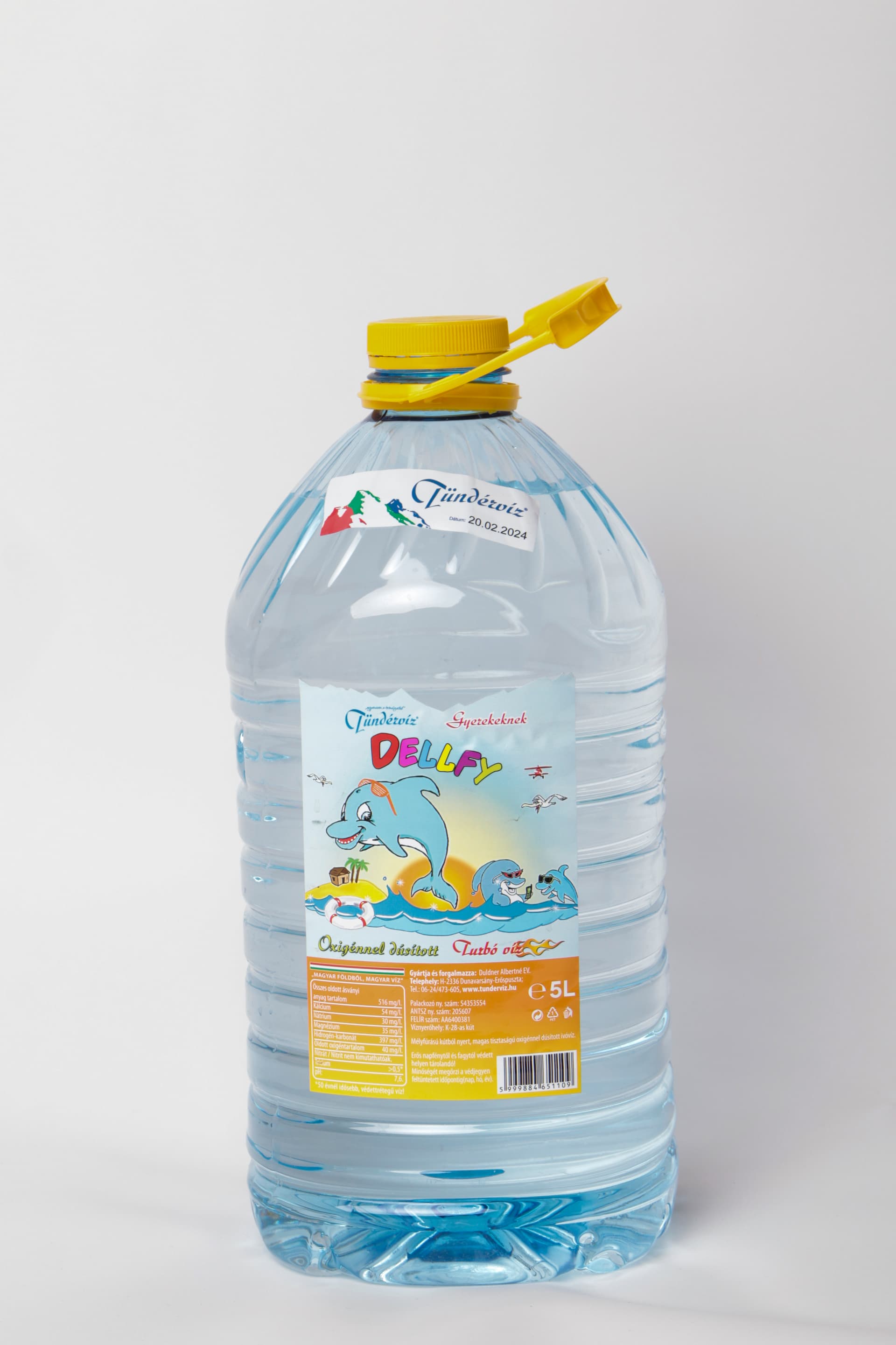 Tündérvíz dellfy voda pre deti obohatená kyslíkom bez oxidu uhličitého 5000 ml
