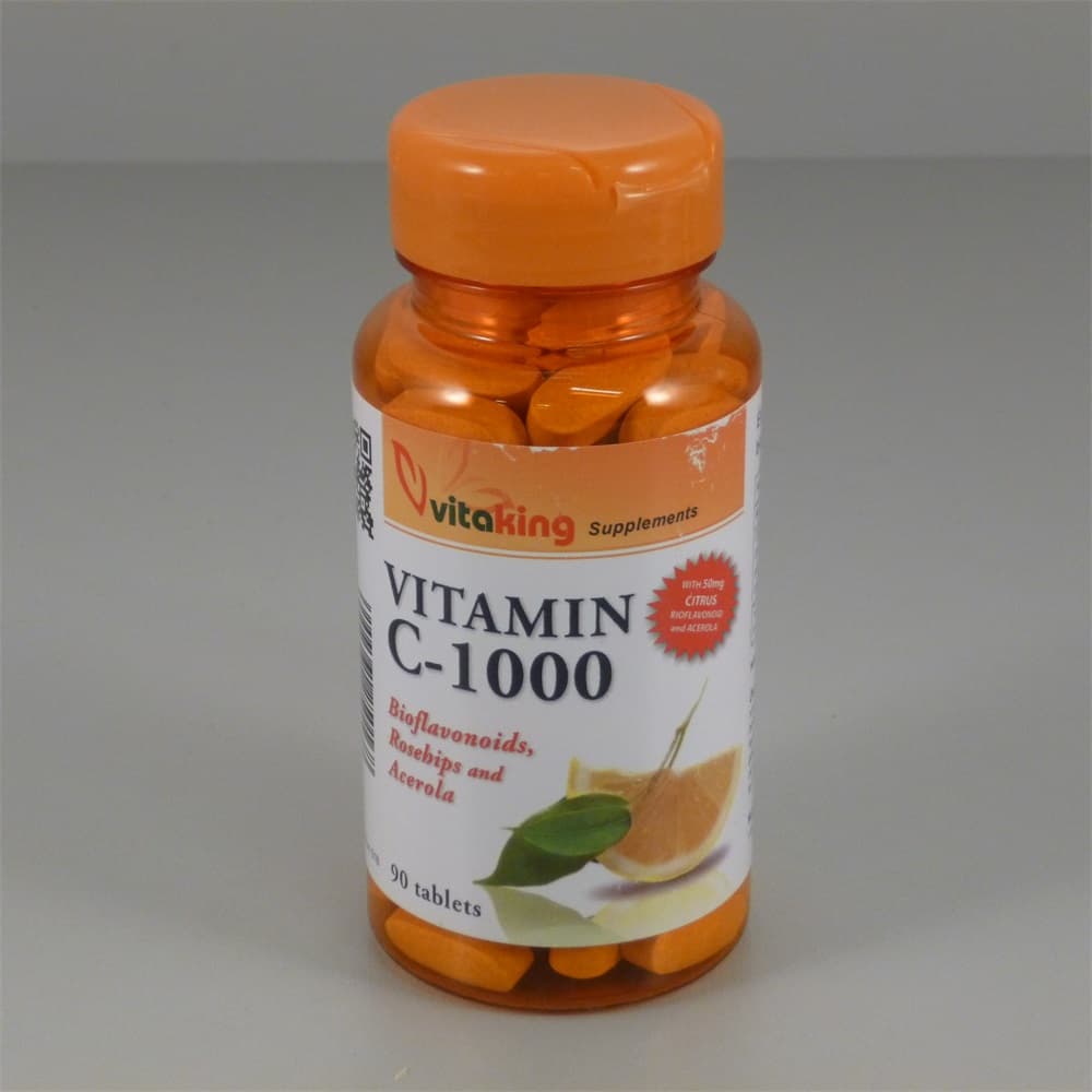 Vitaking c-vitamin 1000mg bioflavonoid+acerola+šípka tableta 90 ks