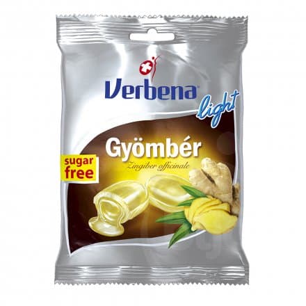 Verbena Light cukríky Zázvor + Vitamín C bez cukru 60g