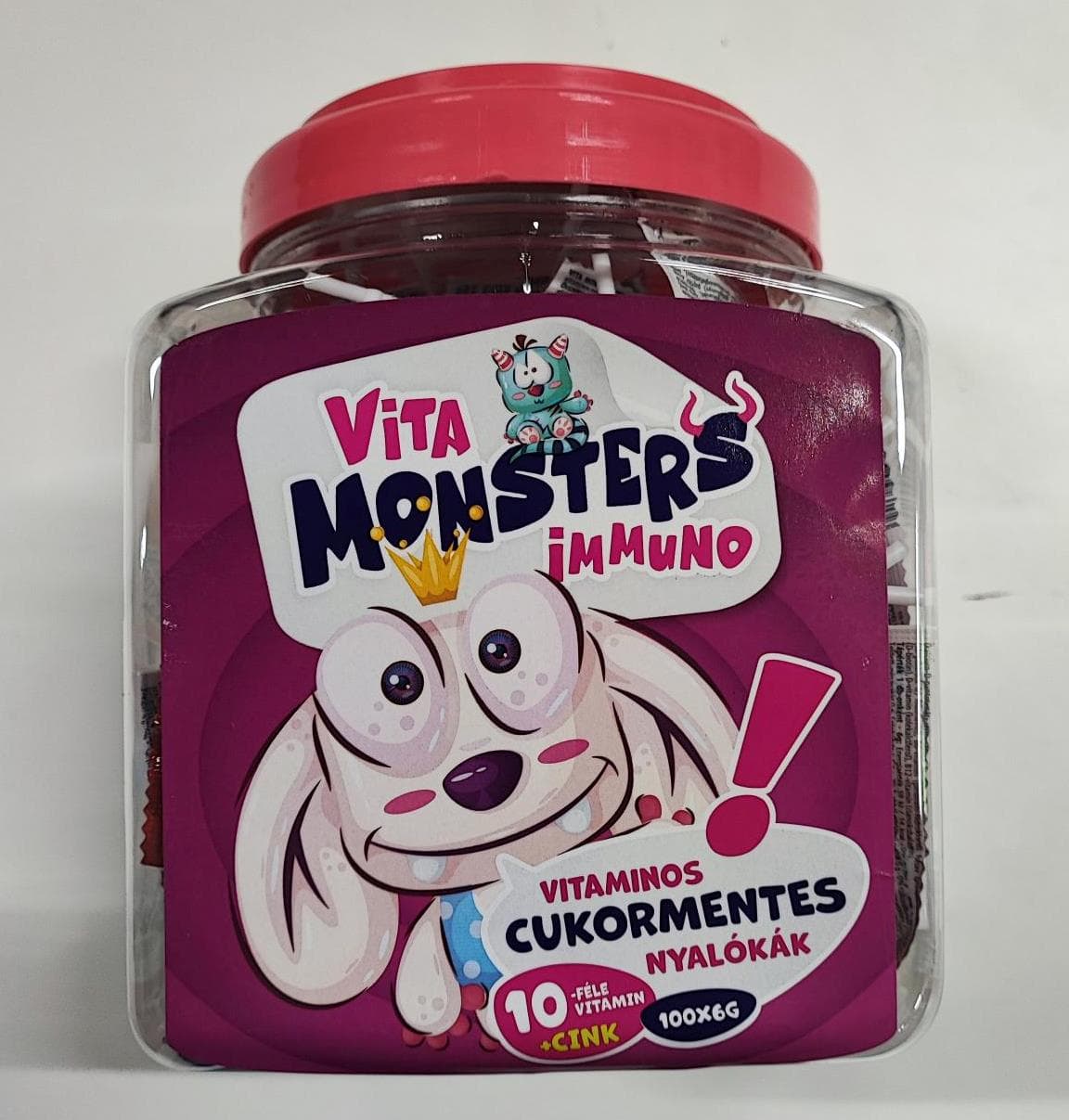 Vitamonsters Immuno Multivitamínové lízanky bez cukru 6 g - 97698