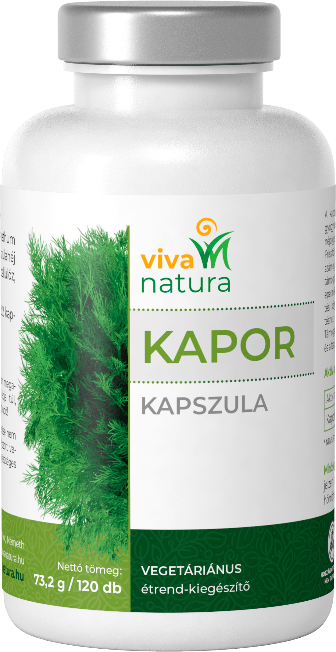 Viva natura kapor vegetariánske doplnkové kapsule 120 ks