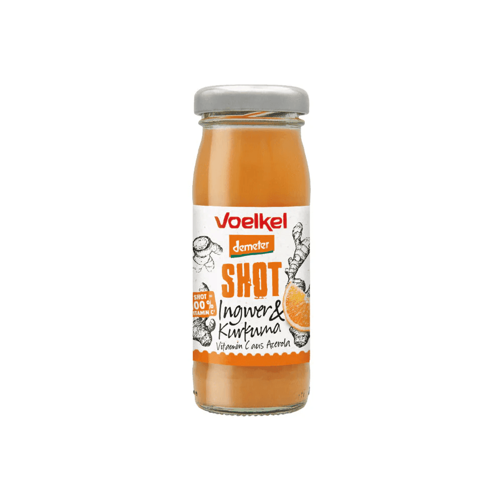 Voelkel bio demeter zázvorový shot s kurkumou 95 ml