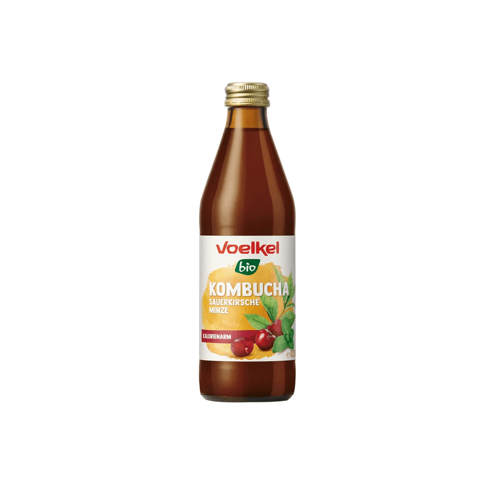 Voelkel bio kombucha čerešňa-mäta 330 ml