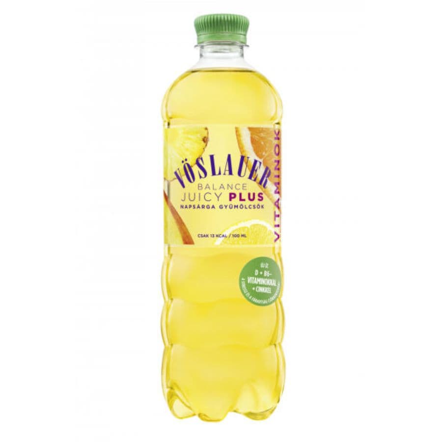 Vöslauer juicy ochutená minerálna voda balance juicy plus 750 ml