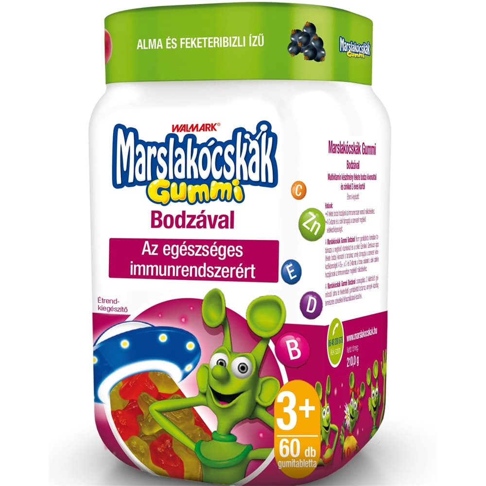 Walmark Marsiankovia gumové vitamíny s príchuťou bazy čiernej 120 g - 54555
