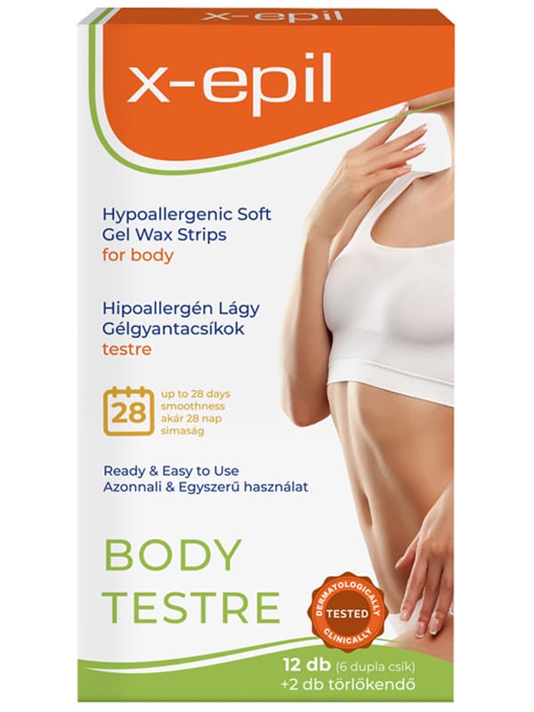Alveola X-Epil Hypoalergénne depilačné papieriky na telo 12+2 ks - 89728