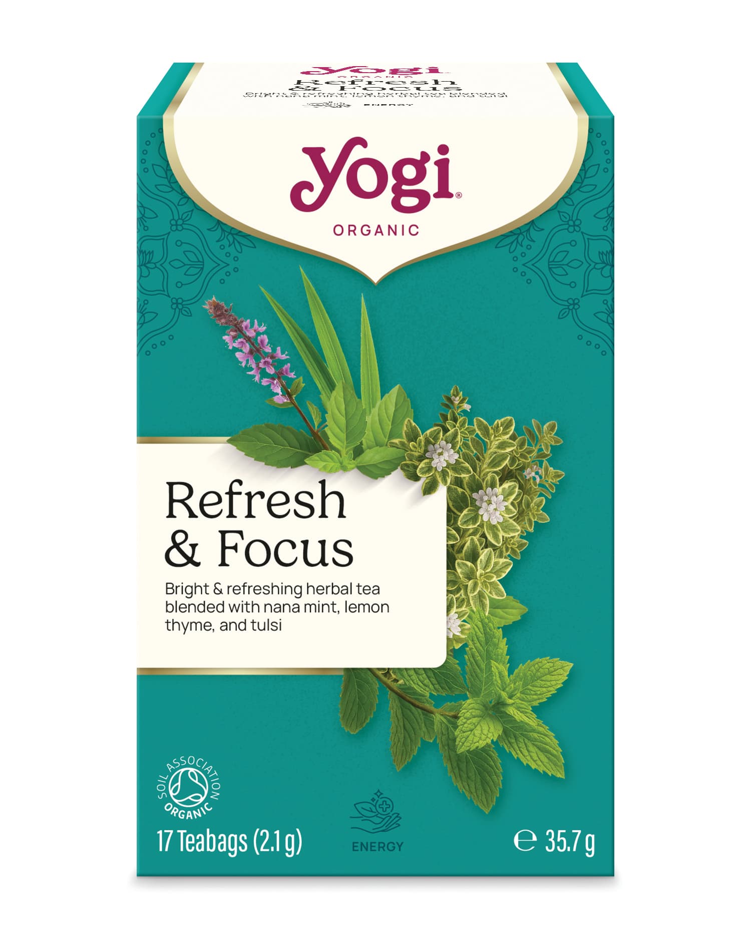 Yogi bio čaj sviežosť a sústredenie 17x2,1g 35,7 g
