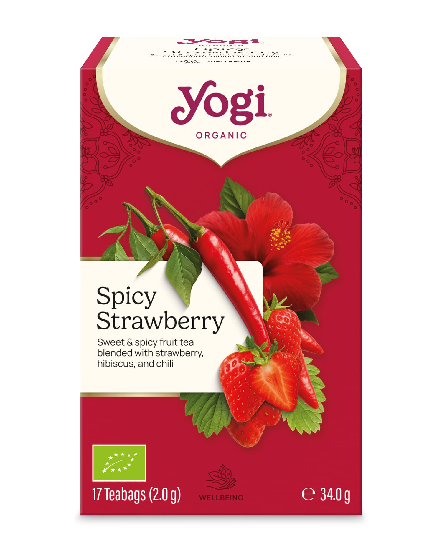 Yogi bio čaj korenené jahody 17x2g 34 g