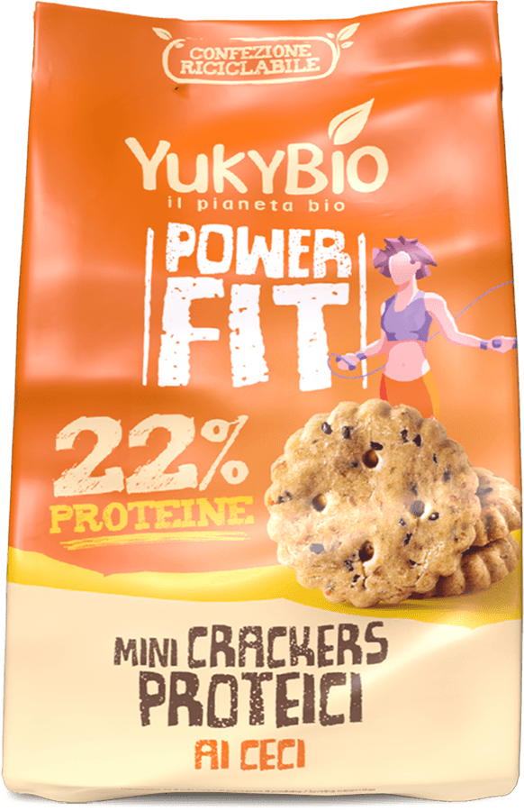 Yukybio bio powerfit mini chlebíčky s proteínom a cícerom 150 g